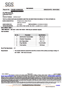 HDGA Salt Spray Test
