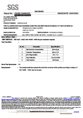 HDGA Salt Spray Test